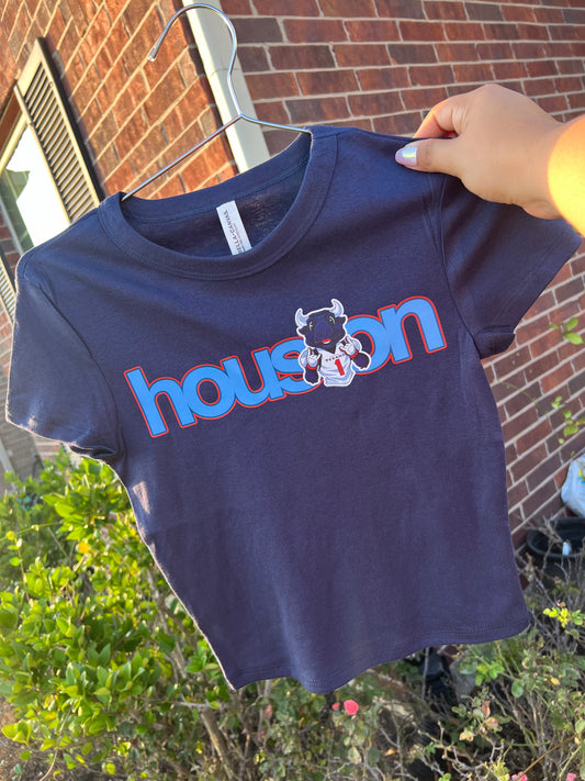 Houston (Texans theme/blue) baby tee