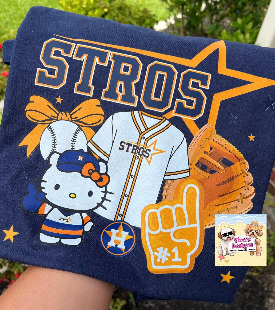 Navy & Orange HK Astros clipart
