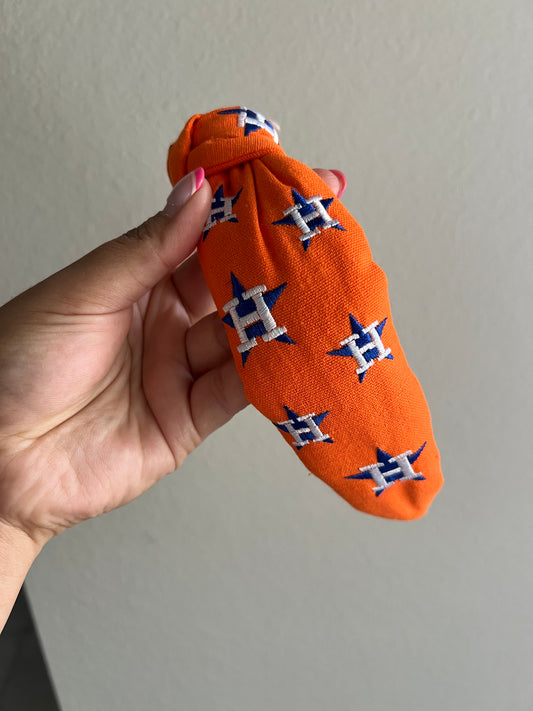 Embroidered Astros headband