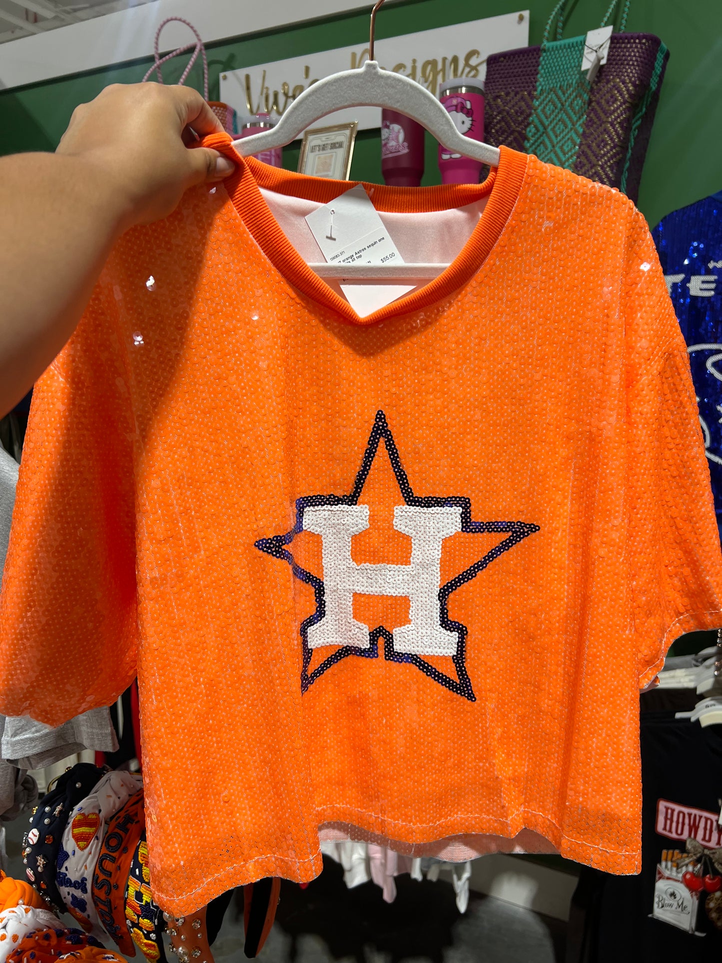 Orange sequin Astros OS